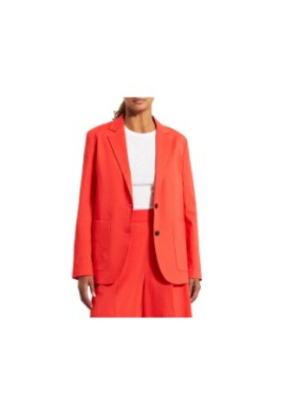 Theory Linen Blend Blazer Poppy Size 12